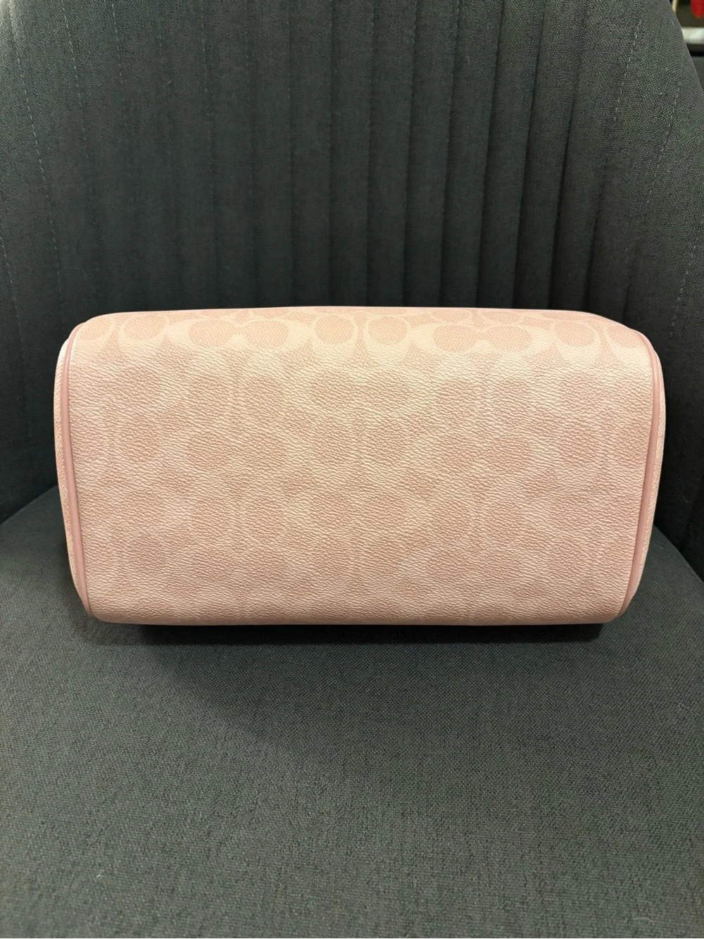 Coach Powder Pink Rowan Satchel with Gold Hardware
